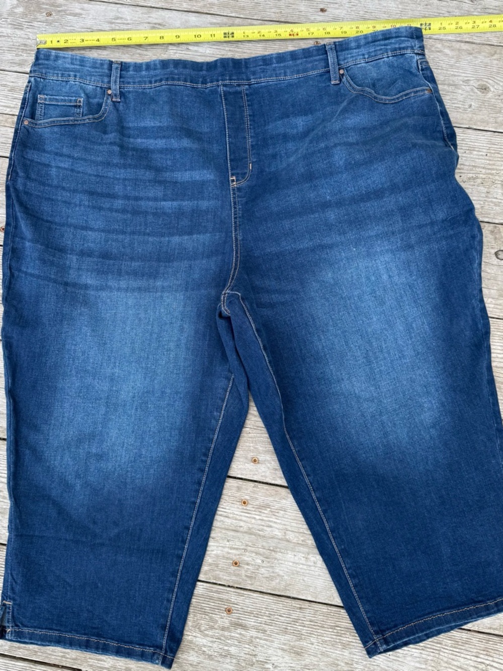Croft & Barrow Women’s Relaxed Mid Rise Pull-On Elastic Waist Jeans size 24W NEW